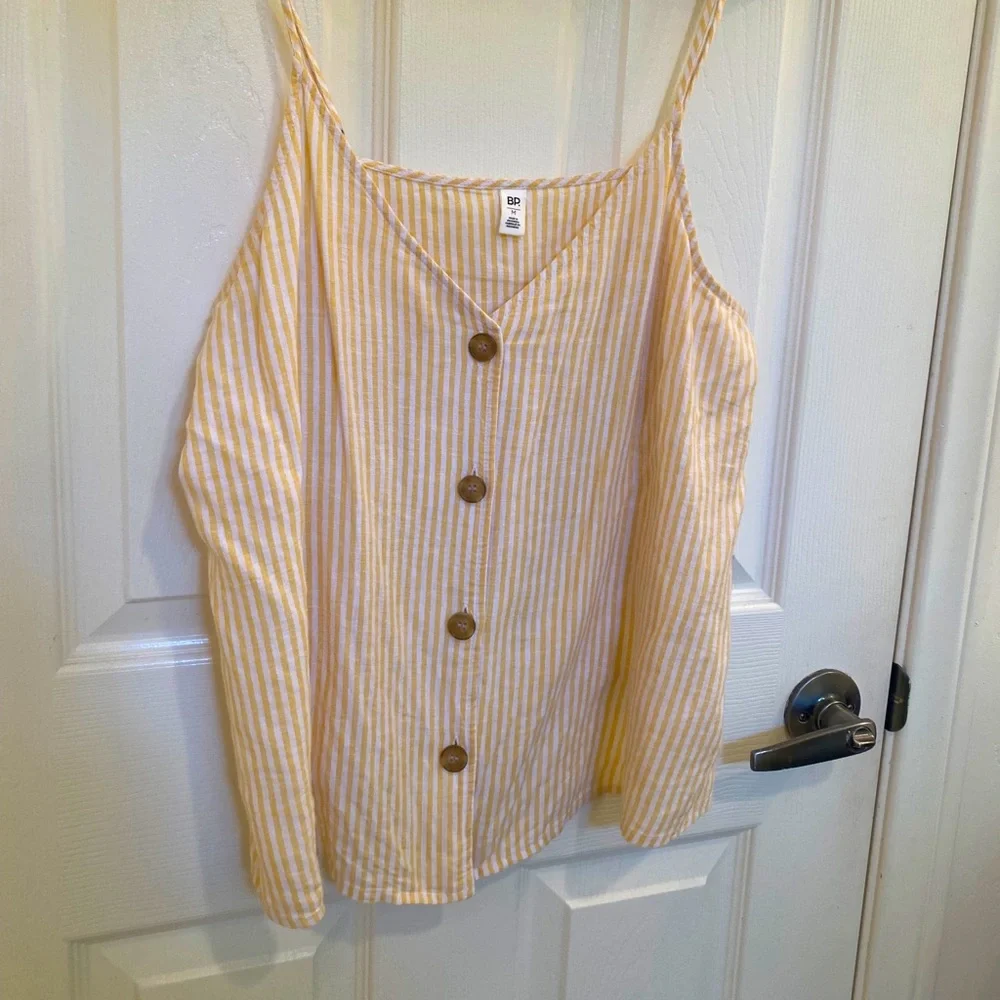BP yellow striped tank - Picture 1 of 6